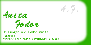 anita fodor business card